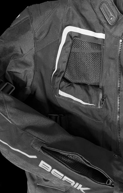 Berik Safari Pro Waterproof 3in1 Motorcycle Textile Jacket#color_black