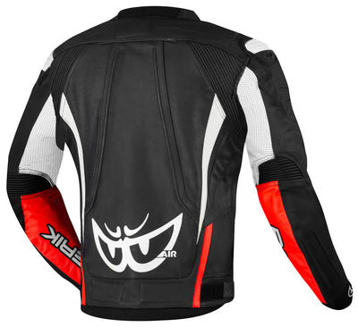 Berik Wild Chase Motorcycle Leather Jacket#color_black-white-red