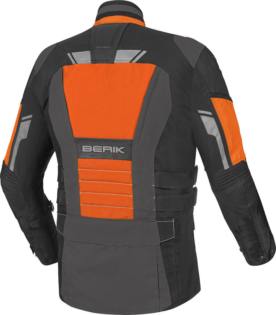 Berik Striker Waterproof 3in1 Motorcycle Textile Jacket#color_dark-grey-black-orange