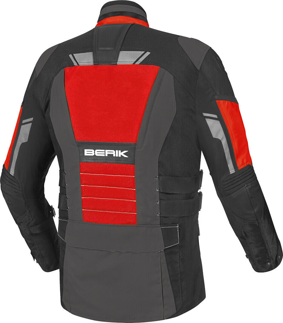 Berik Striker waterproof 3in1 Motorcycle Textile Jacket#color_dark-grey-black-red