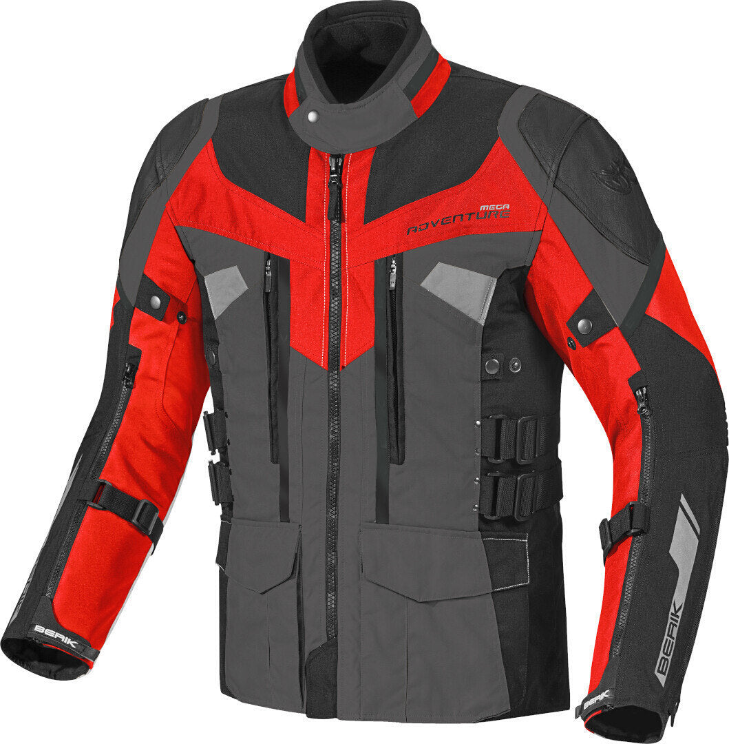 Berik Striker waterproof 3in1 Motorcycle Textile Jacket#color_dark-grey-black-red