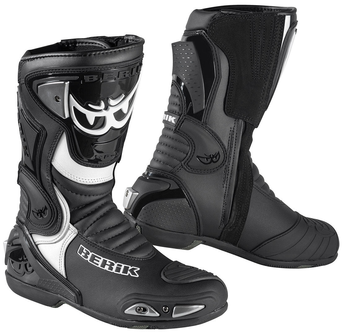 Berik Losail Motorcycle Boots#color_black-white