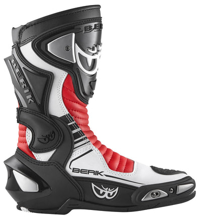 Berik Race-X EVO Motorcycle Boots#color_black-white-red