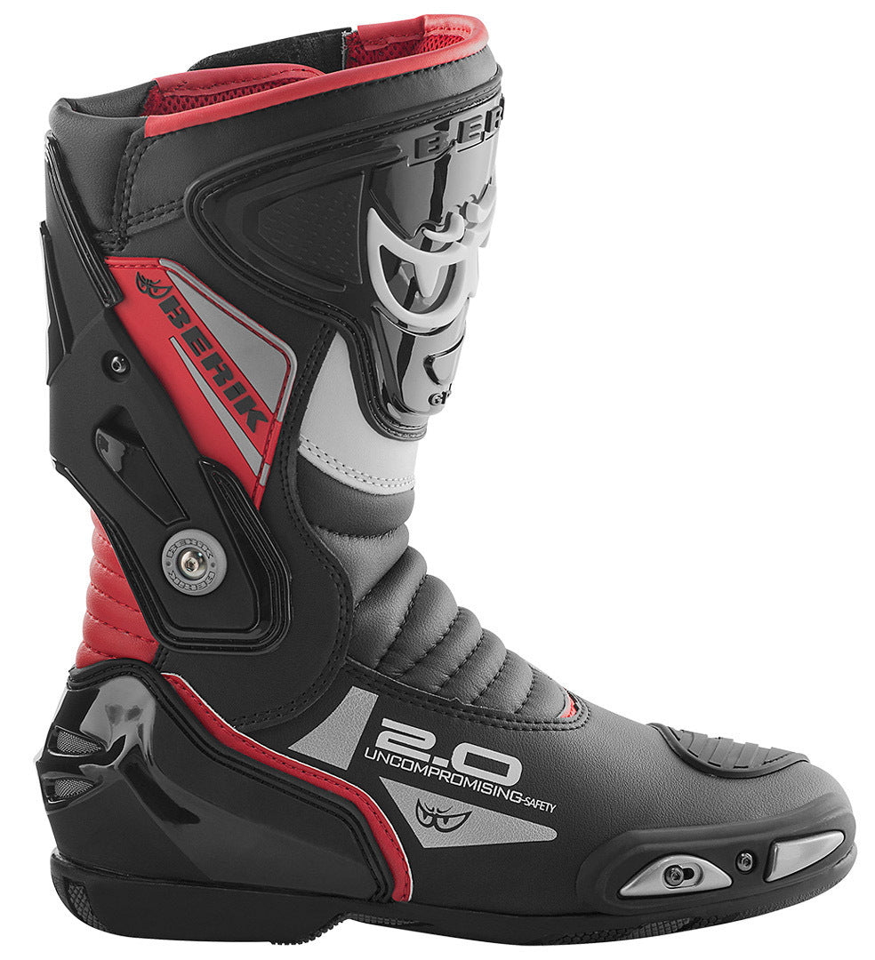 Berik Shaft 2.0 Motorcycle Boots#color_black-red