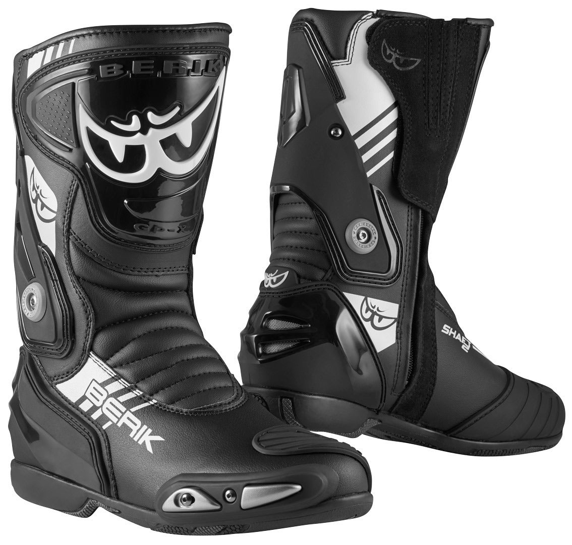 Berik Shaft 3.0 Motorcycle Boots#color_black-white