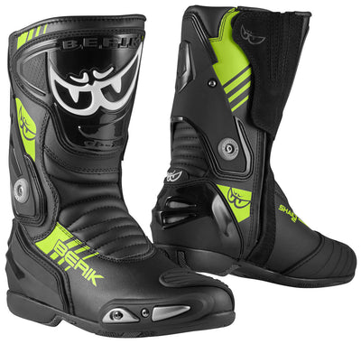 Berik Shaft 3.0 Motorcycle Boots#color_black-yellow-fluo