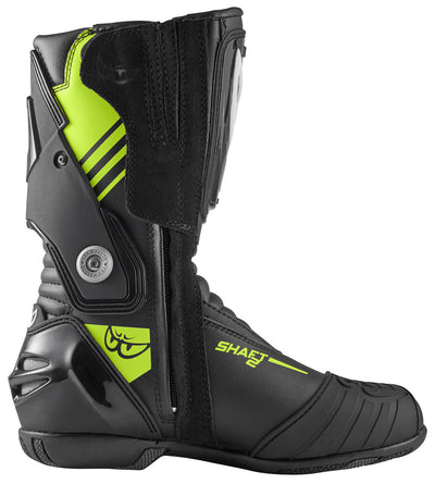 Berik Shaft 3.0 Motorcycle Boots#color_black-yellow-fluo