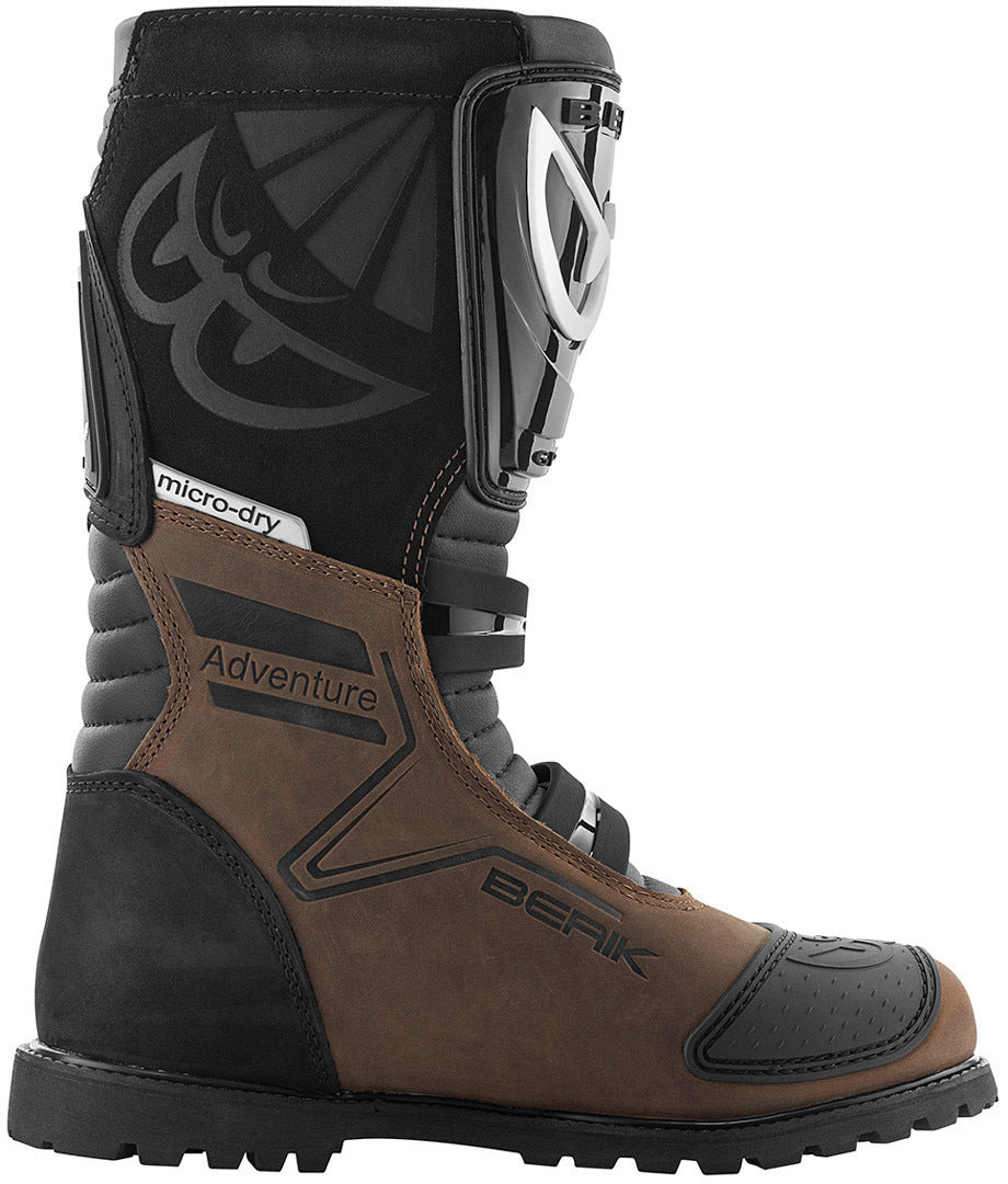 Berik All Terrain Adventure Waterproof Motorcycle Boots#color_brown