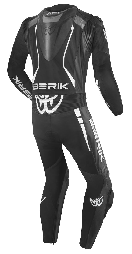 Berik Absolute GP One Piece Motorcycle Leather Suit#color_black-white