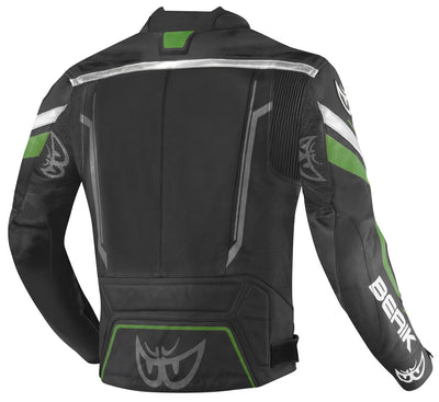 Berik Absolute Race Motorcycle Leather Jacket#color_black-green-anthracite