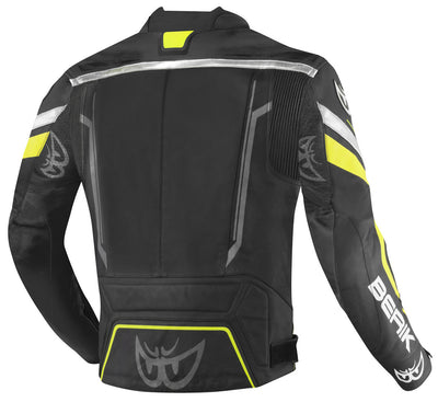 Berik Absolute Race Motorcycle Leather Jacket#color_black-neon-yellow-anthracite