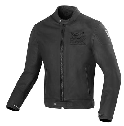 Berik Classic Racer Motorcycle Leather Jacket#color_black