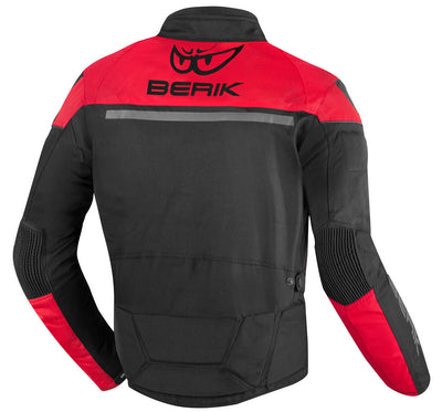 Berik Tourer Evo waterproof  Motorcycle Textile Jacket#color_black-red