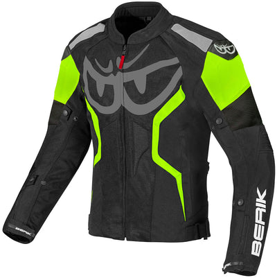 Berik Imola Air Motorcycle Textile Jacket#color_black-green