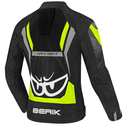 Berik Imola Air Ladies Motorcycle Textile Jacket#color_black-white-fluo-yellow