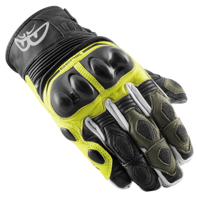 Berik Nador Motocycle Gloves#color_black-neon-yellow-green