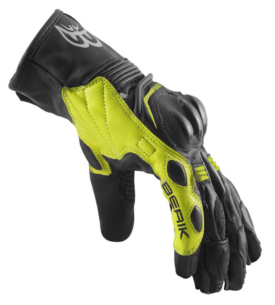 Berik Nador Motocycle Gloves#color_black-neon-yellow