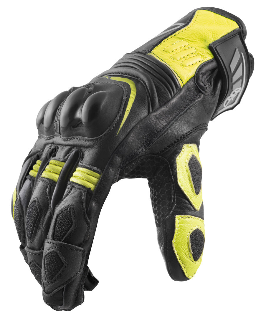 Berik Nador Motocycle Gloves#color_black-neon-yellow