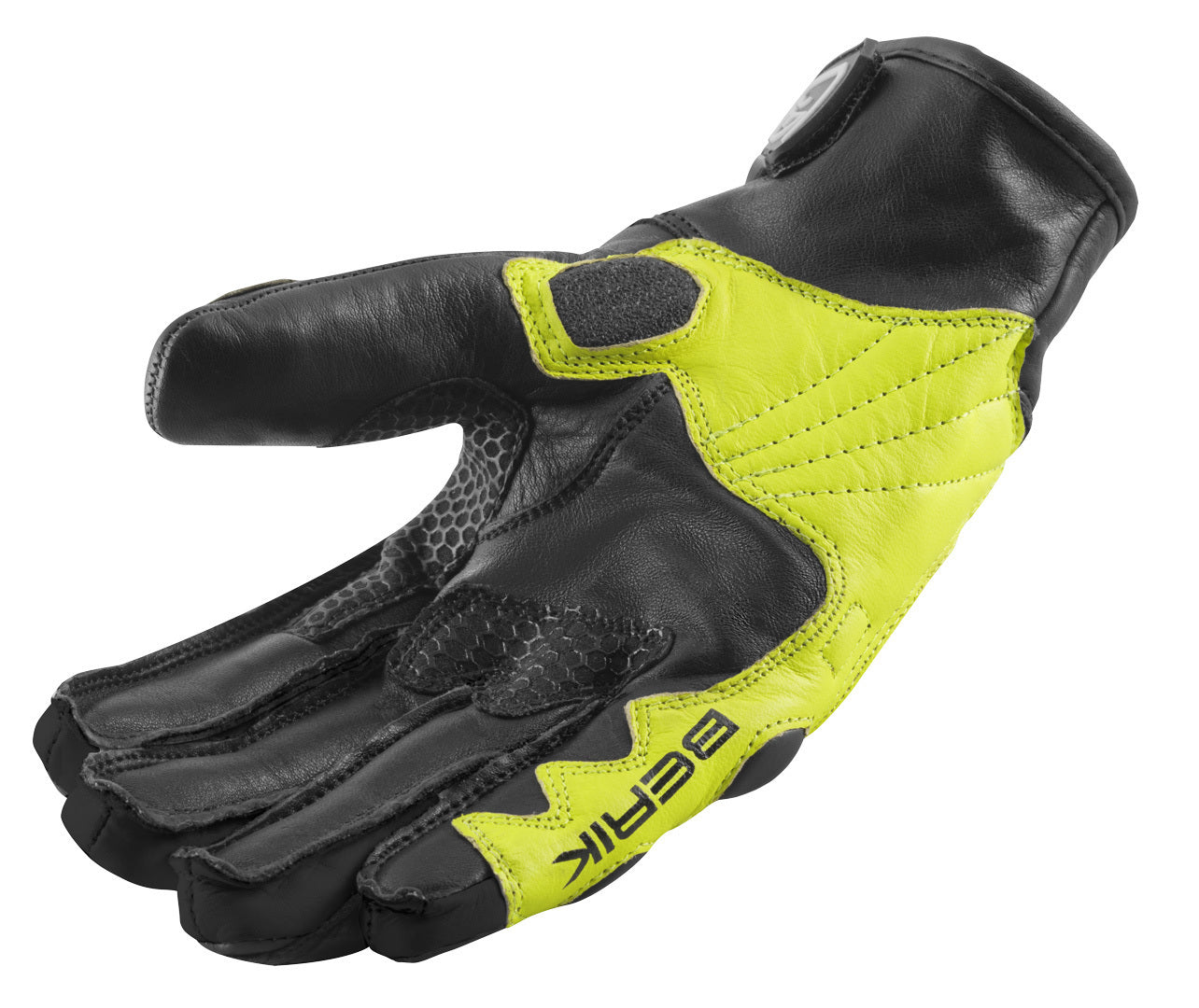 Berik Nador Motocycle Gloves#color_black-neon-yellow