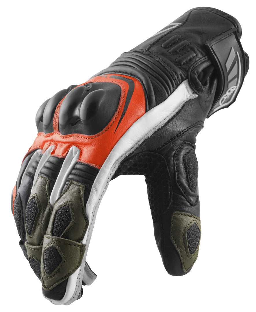 Berik Nador Motocycle Gloves#color_black-neon-red-green