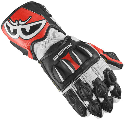 Berik Thunar Evo Motorcycle Gloves#color_black-white-neonred