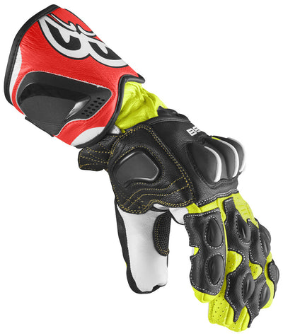 Berik Thunar Evo Motorcycle Gloves#color_black-neonyellow-neonred