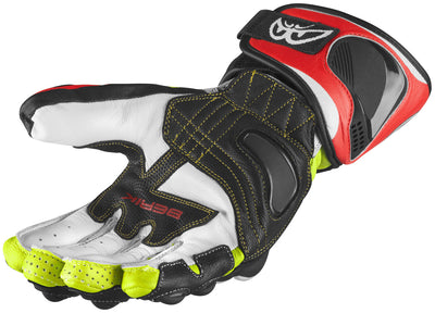 Berik Thunar Evo Motorcycle Gloves#color_black-neonyellow-neonred