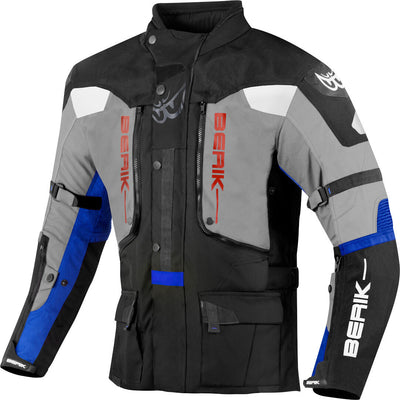 Berik Dakota Waterproof 3in1 Motorcycle Textile Jacket#color_black-grey-blue