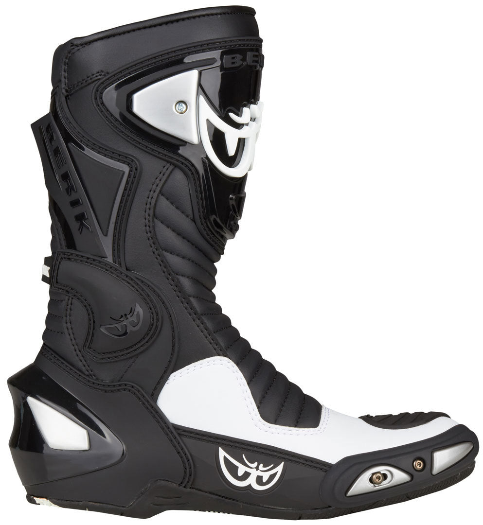 Berik Race-X Racing Motorcycle Boots#color_black-white