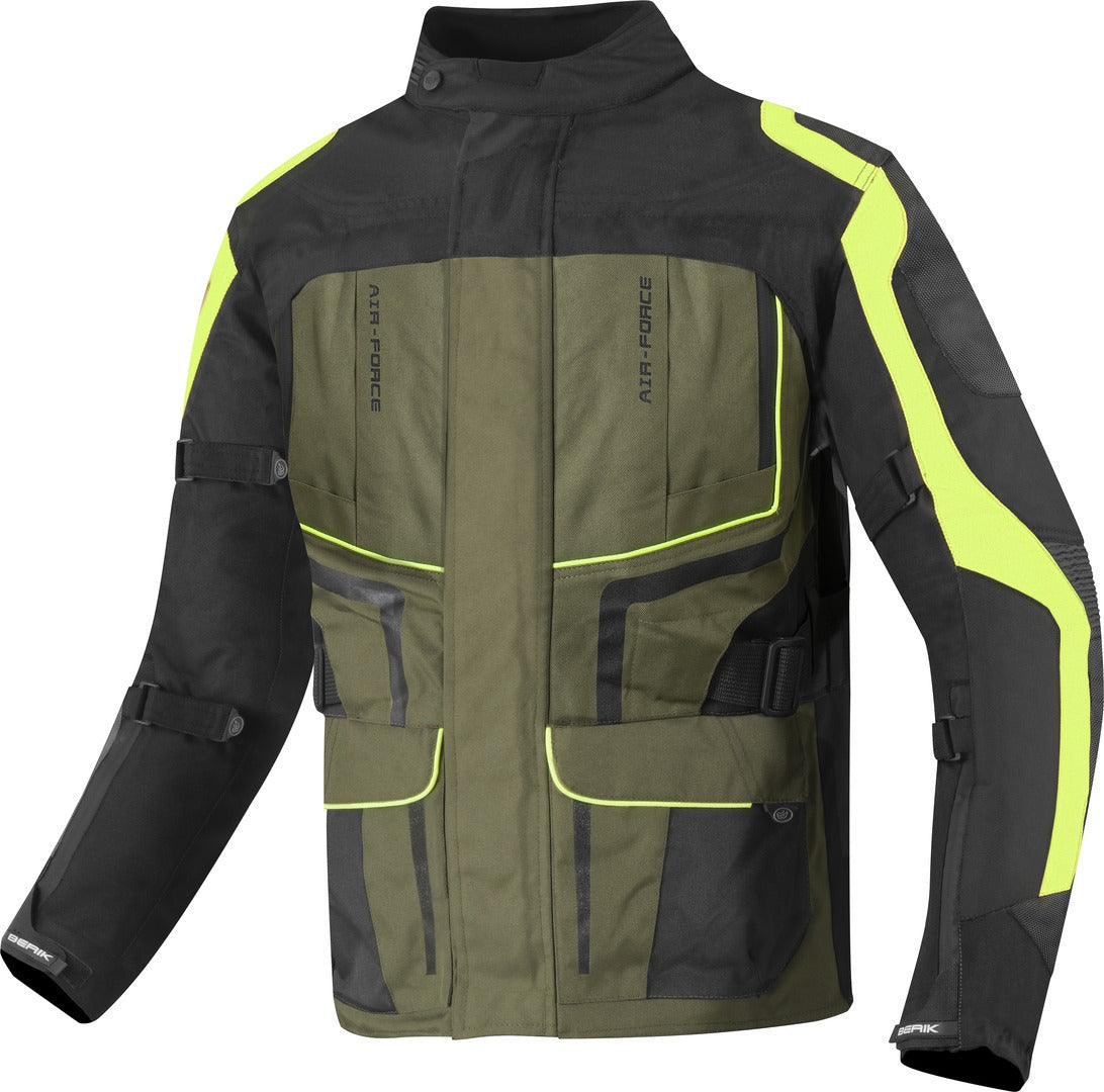 Berik Safari Waterproof 3in1 Motorcycle Textile Jacket#color_black-sand