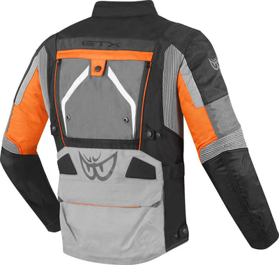 Berik Safari Waterproof 3in1 Motorcycle Textile Jacket#color_black-grey-orange