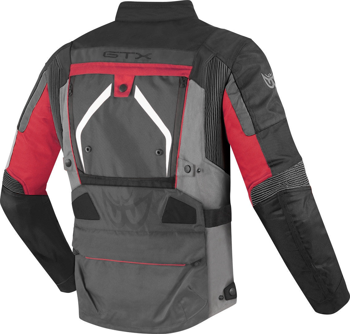 Berik Safari Waterproof 3in1 Motorcycle Textile Jacket#color_black-red