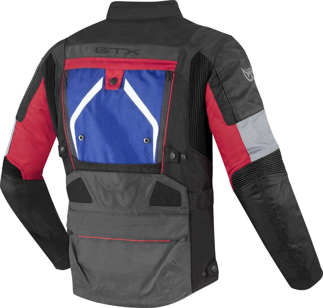 Berik Safari Waterproof 3in1 Motorcycle Textile Jacket#color_black-red-blue