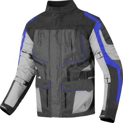 Berik Safari Waterproof 3in1 Motorcycle Textile Jacket#color_black-blue