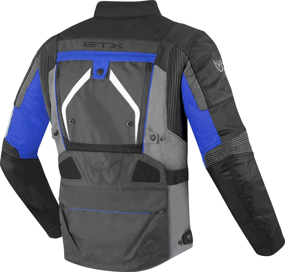 Berik Safari Waterproof 3in1 Motorcycle Textile Jacket#color_black-blue