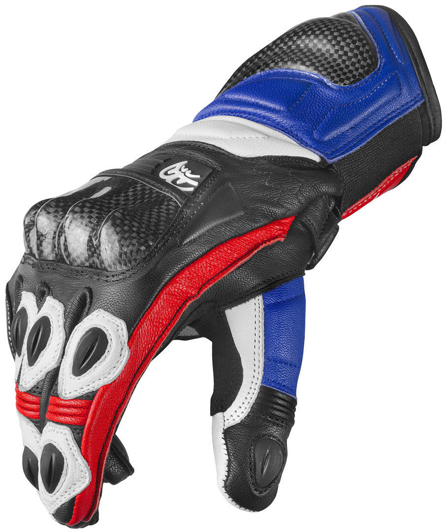 Berik TX-1 Pro Motorcycle Gloves#color_black-white-red-blue