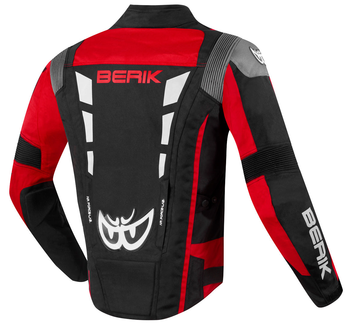 Berik Torino Evo Waterproof Motorcycle Textile Jacket#color_black-red