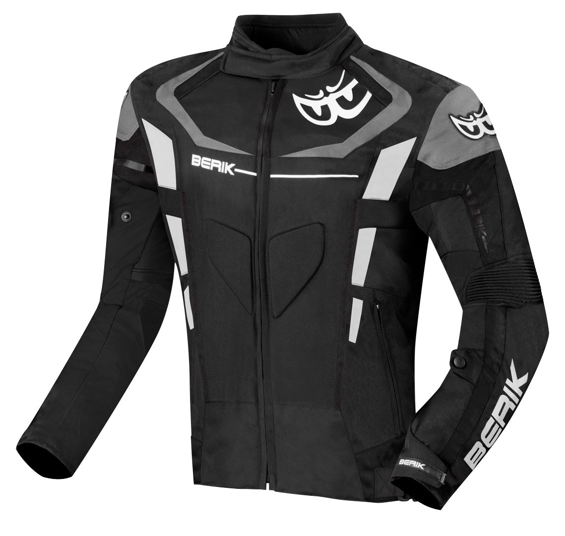 Berik Torino Evo Waterproof Motorcycle Textile Jacket#color_black-grey