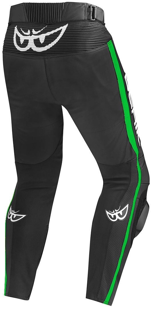 Berik Track Motorcycle Leather Pants#color_black-green