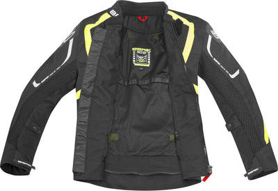 Berik X-Speed Air Motorcycle Textile Jacket#color_black-white-fluo-yellow