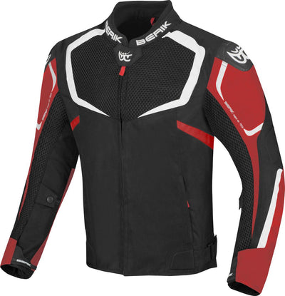 Berik X-Speed Air Motorcycle Textile Jacket#color_black-white-red