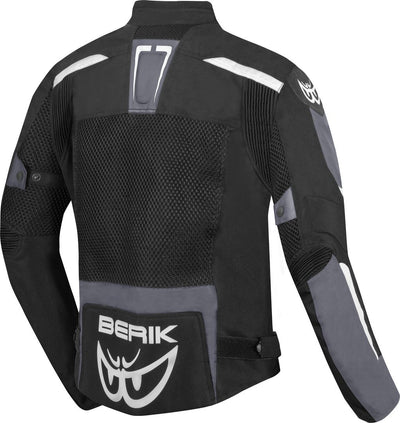 Berik X-Speed Air Motorcycle Textile Jacket#color_black-white-grey