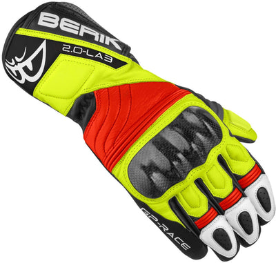 Berik Zoldar Motorcycle Gloves#color_black-red-yellow