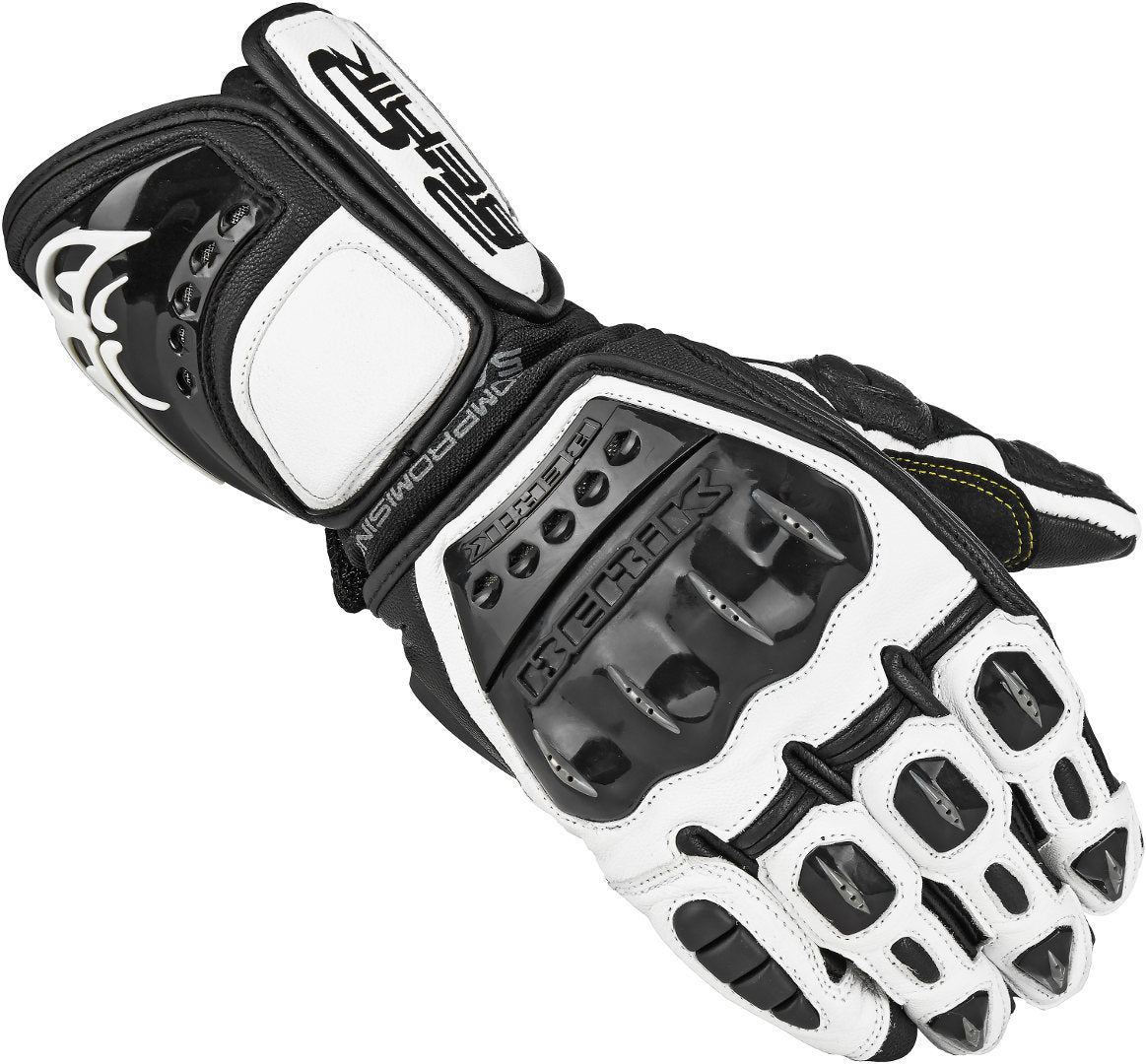 Berik MIsano Motorcycle Gloves#color_black-white