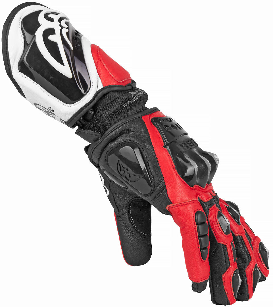 Berik MIsano Motorcycle Gloves#color_black-red-white