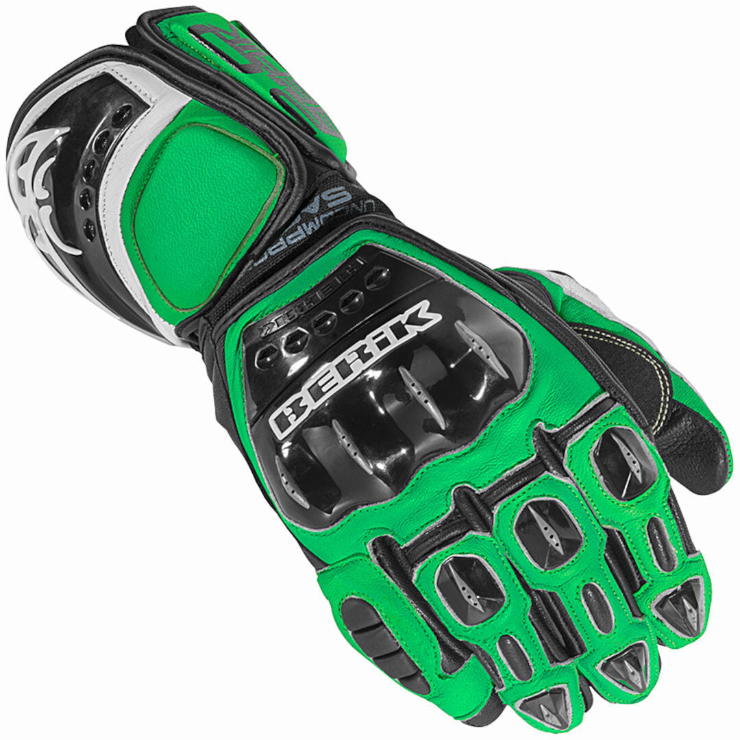 Berik MIsano Motorcycle Gloves#color_black-green