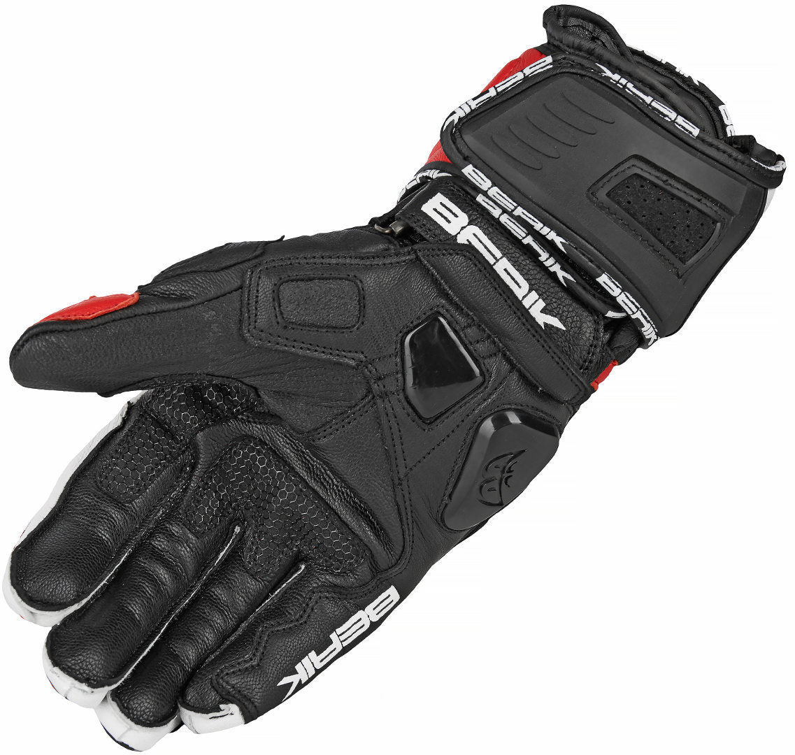 Berik Spa Motorcycle Gloves#color_black-red