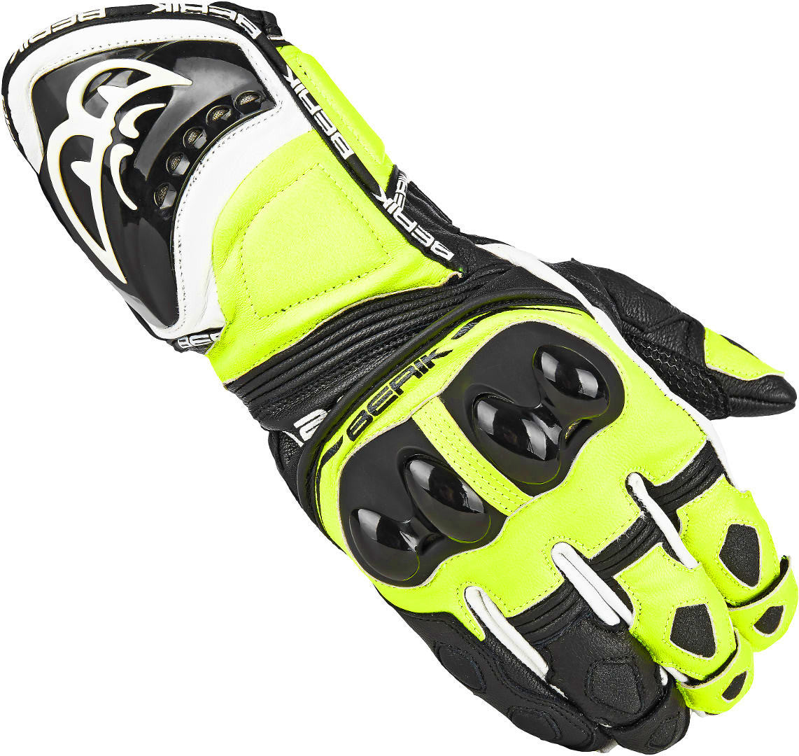 Berik Spa Motorcycle Gloves#color_black-yellow