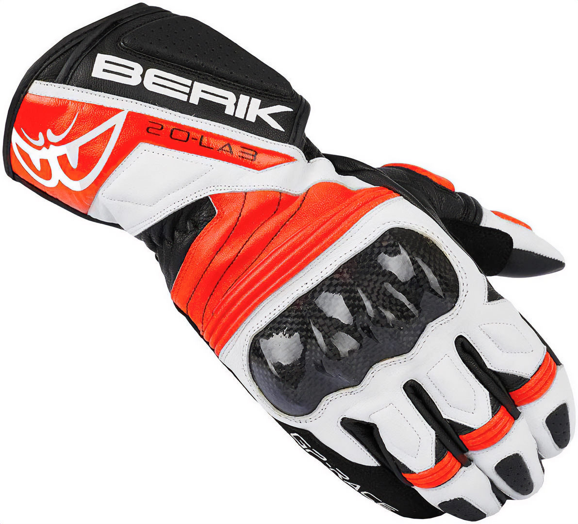 Berik Zoldar Motorcycle Gloves#color_black-neon-red-white