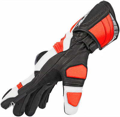 Berik Zoldar Motorcycle Gloves#color_black-neon-red-white